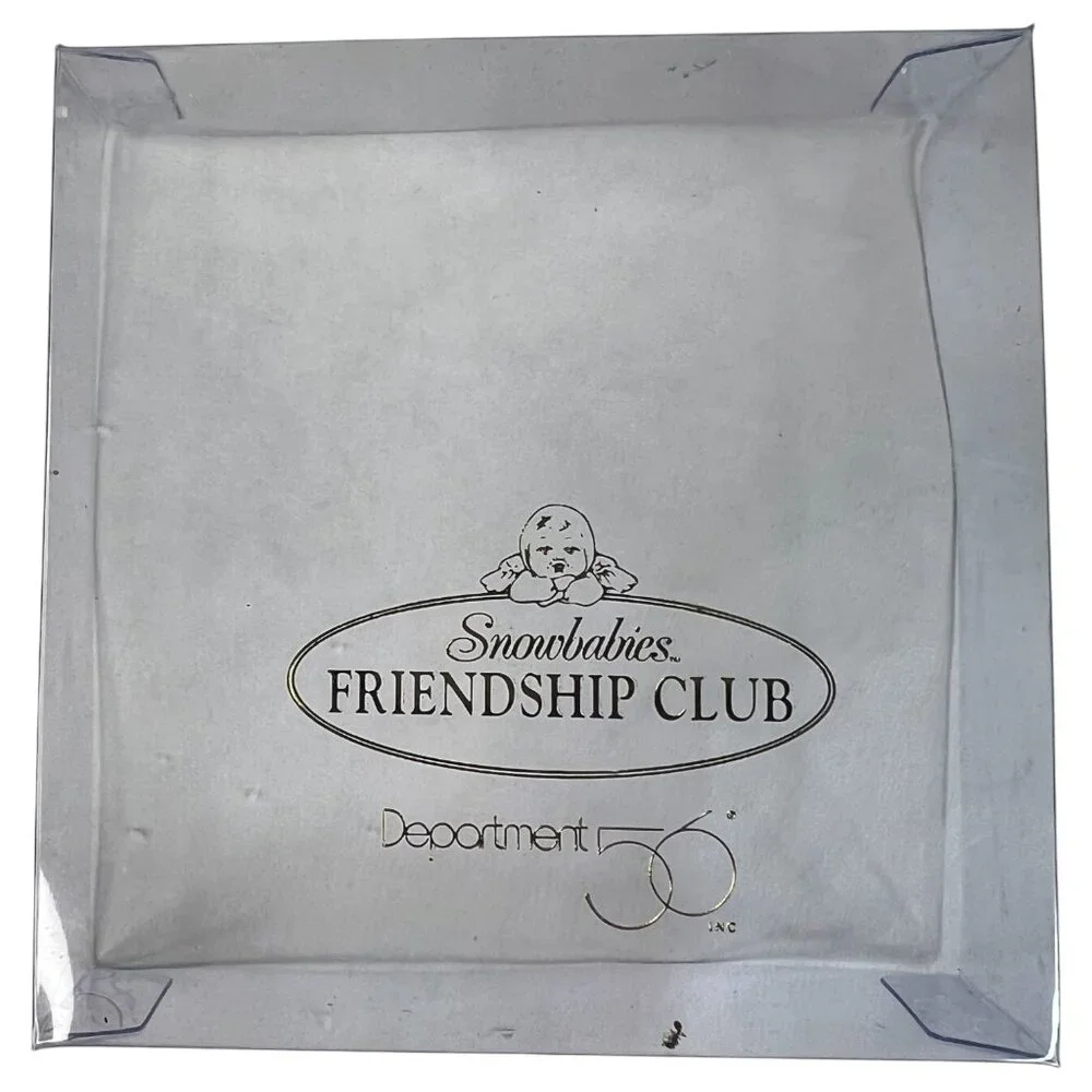 Dept 56 Snowbabies Friendship Club Pin Bisque Angel Brooch Lapel